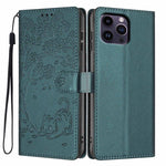 ツリーキャット型押しフリップヴィーガンレザー携帯ケース、iPhone 15用、iPhone 14 Plus用、iPhone 14用、iPhone 14 Pro用、iPhone 14 Pro Max用、iPhone 13 Pro Max用