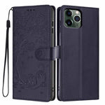 Tree Cat Embossed Flip Vegan Leather Phone Case, For iPhone 13 Pro, For iPhone 13, For iPhone 12 Pro Max, For iPhone 12 / 12 Pro, For iPhone 11 Pro Max, For iPhone 11