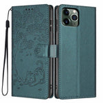 Tree Cat Embossed Flip Vegan Leather Phone Case, For iPhone 13 Pro, For iPhone 13, For iPhone 12 Pro Max, For iPhone 12 / 12 Pro, For iPhone 11 Pro Max, For iPhone 11