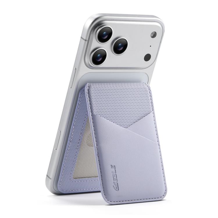 ESEBLE S3 カラーブロックフェイクレザー調マグネット式RFID携帯電話カードスロットホルダー