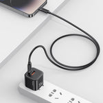 USAMS SJ781 U94 USB-C / Type-C から 8ピン PD30W 急速充電データケーブル、1m