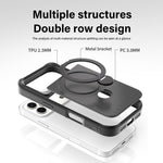 カーボンファイバー質感360 MagSafeホルダーフォンケース、iPhone 17 Pro Max用