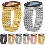 xDfind Flat Head Herringbone Braided Stainless Steel Watch Band, 22mm
