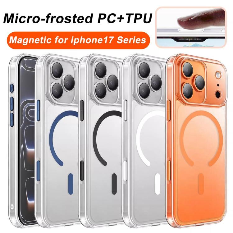 フロストPCハイブリッドTPU磁気フォンケース AIセンサーキー付き、iPhone 17 Pro Max用、iPhone 17 Pro用、iPhone 17用、iPhone Air用、iPhone 16 Pro Max用、iPhone 16 Pro用、iPhone 16用