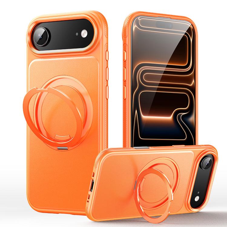 レザー質感360度回転磁気ホルダーフォンケース、iPhone 17 Pro Max用、iPhone 17 Pro用、iPhone 17用、iPhone Air用、iPhone 16 Pro Max用、iPhone 16 Pro用、iPhone 16 Plus用、iPhone 16用