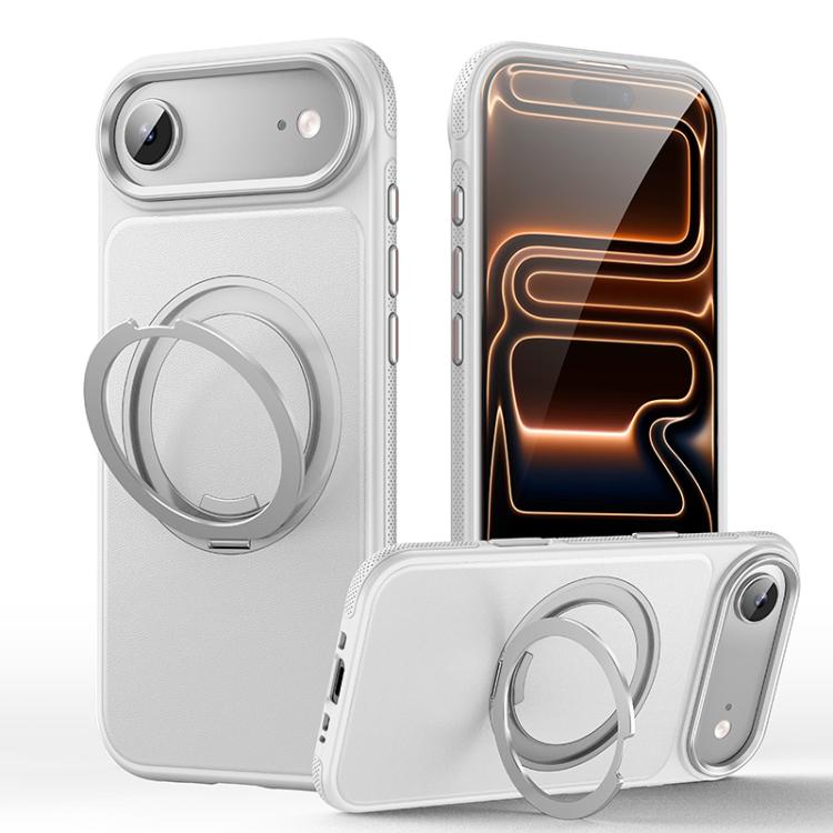 レザー質感360度回転磁気ホルダーフォンケース、iPhone 17 Pro Max用、iPhone 17 Pro用、iPhone 17用、iPhone Air用、iPhone 16 Pro Max用、iPhone 16 Pro用、iPhone 16 Plus用、iPhone 16用