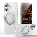レザー質感360度回転磁気ホルダーフォンケース、iPhone 17 Pro Max用、iPhone 17 Pro用、iPhone 17用、iPhone Air用、iPhone 16 Pro Max用、iPhone 16 Pro用、iPhone 16 Plus用、iPhone 16用