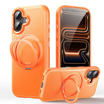 レザー質感360度回転磁気ホルダーフォンケース、iPhone 17 Pro Max用、iPhone 17 Pro用、iPhone 17用、iPhone Air用、iPhone 16 Pro Max用、iPhone 16 Pro用、iPhone 16 Plus用、iPhone 16用