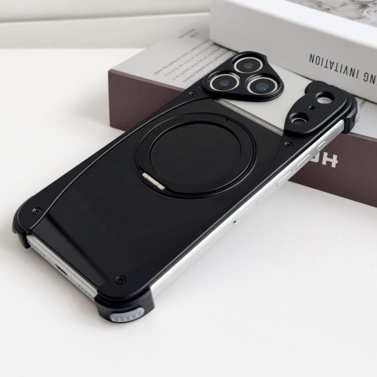 Weaselオリジナルカラー メタルフレームレス360度回転ホルダーマグネットフォンケース、iPhone 17 Pro Max用、iPhone 17 Pro用