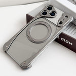 Weaselオリジナルカラー メタルフレームレス360度回転ホルダーマグネットフォンケース、iPhone 17 Pro Max用、iPhone 17 Pro用