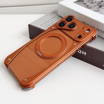 Weaselオリジナルカラー メタルフレームレス360度回転ホルダーマグネットフォンケース、iPhone 17 Pro Max用、iPhone 17 Pro用