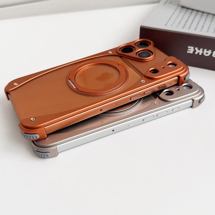 Weaselオリジナルカラー メタルフレームレス360度回転ホルダーマグネットフォンケース、iPhone 17 Pro Max用、iPhone 17 Pro用