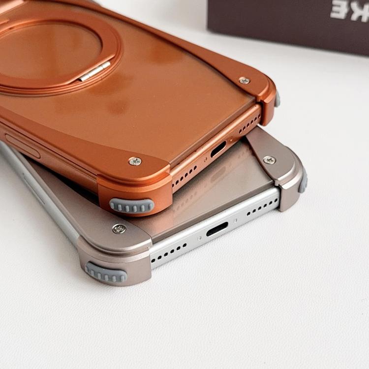 Weaselオリジナルカラー メタルフレームレス360度回転ホルダーマグネットフォンケース、iPhone 17 Pro Max用、iPhone 17 Pro用