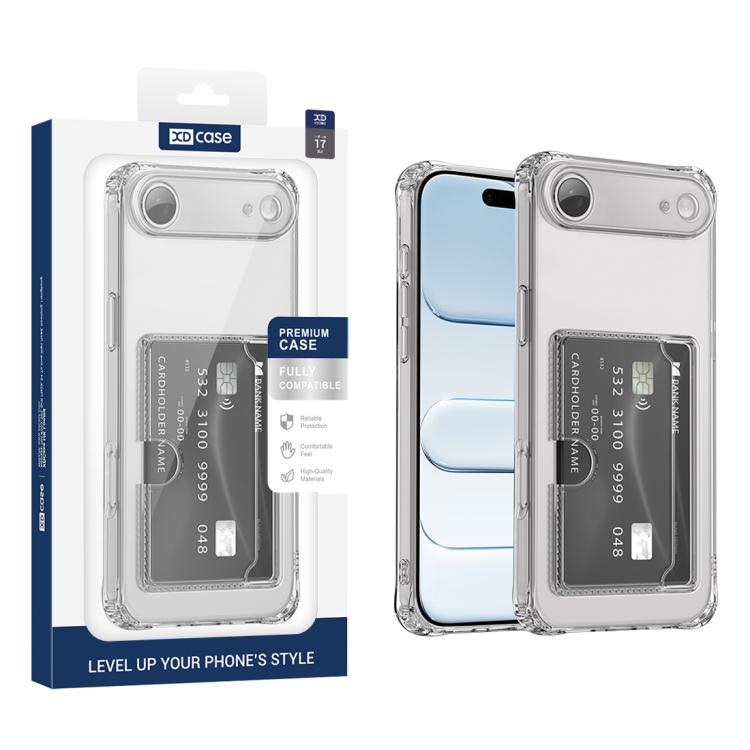 XDcase クリア TPU カードスロット 精密ホールスマホケース、iPhone 17 Pro Max用、iPhone 17 Pro用、iPhone 17用、iPhone Air用