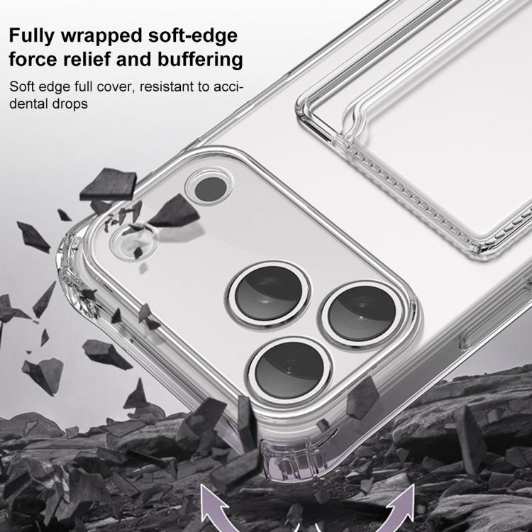 XDcase クリア TPU カードスロット 精密ホールスマホケース、iPhone 17 Pro Max用、iPhone 17 Pro用、iPhone 17用、iPhone Air用