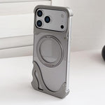 ドルフィン オリジナルカラー メタルフレームレス 360度回転ホルダー 磁気スマホケース、iPhone 17 Pro Max用、iPhone 17 Pro用