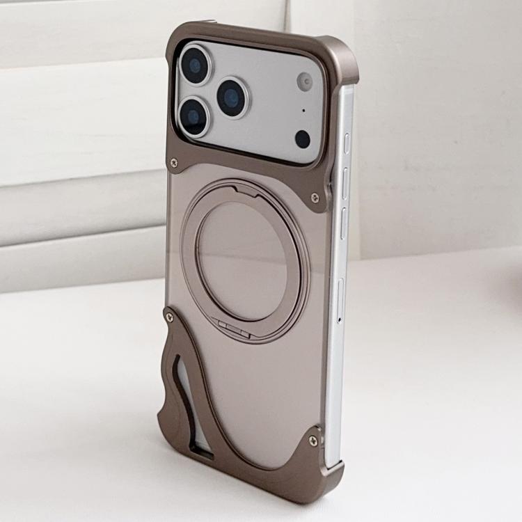 ドルフィン オリジナルカラー メタルフレームレス 360度回転ホルダー 磁気スマホケース、iPhone 17 Pro Max用、iPhone 17 Pro用