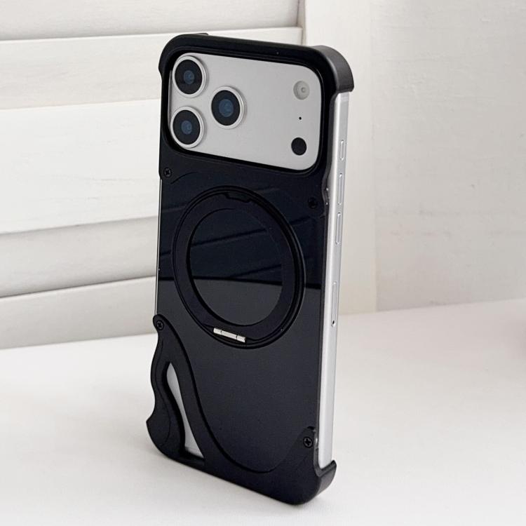 ドルフィン オリジナルカラー メタルフレームレス 360度回転ホルダー 磁気スマホケース、iPhone 17 Pro Max用、iPhone 17 Pro用