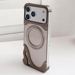 ドルフィン オリジナルカラー メタルフレームレス 360度回転ホルダー 磁気スマホケース、iPhone 17 Pro Max用、iPhone 17 Pro用