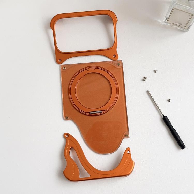 ドルフィン オリジナルカラー メタルフレームレス 360度回転ホルダー 磁気スマホケース、iPhone 17 Pro Max用、iPhone 17 Pro用