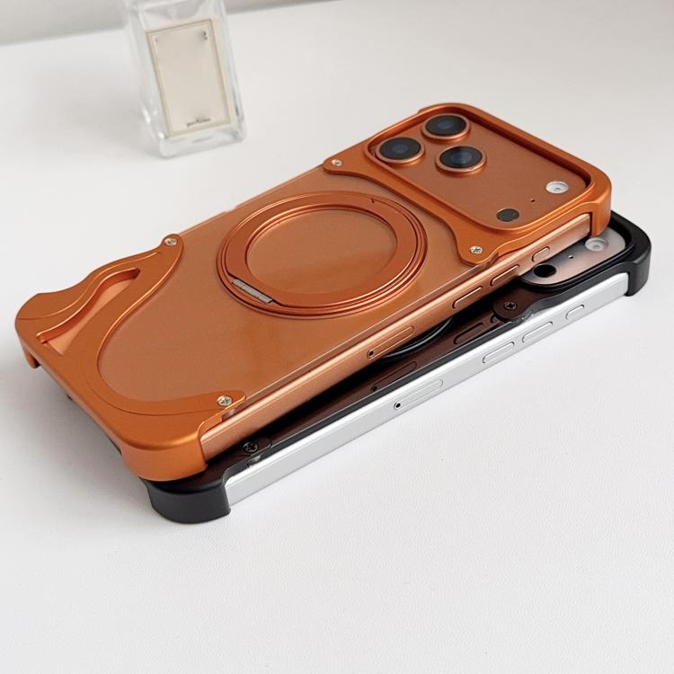 ドルフィン オリジナルカラー メタルフレームレス 360度回転ホルダー 磁気スマホケース、iPhone 17 Pro Max用、iPhone 17 Pro用