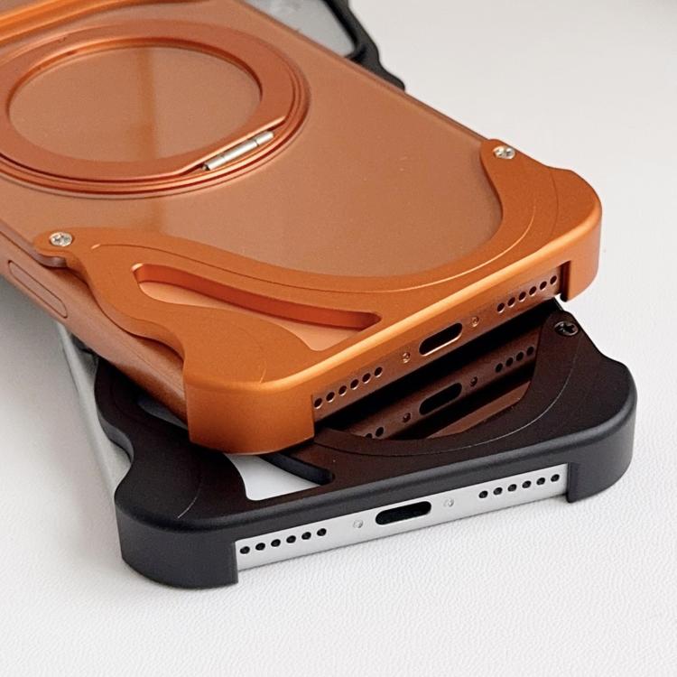 ドルフィン オリジナルカラー メタルフレームレス 360度回転ホルダー 磁気スマホケース、iPhone 17 Pro Max用、iPhone 17 Pro用