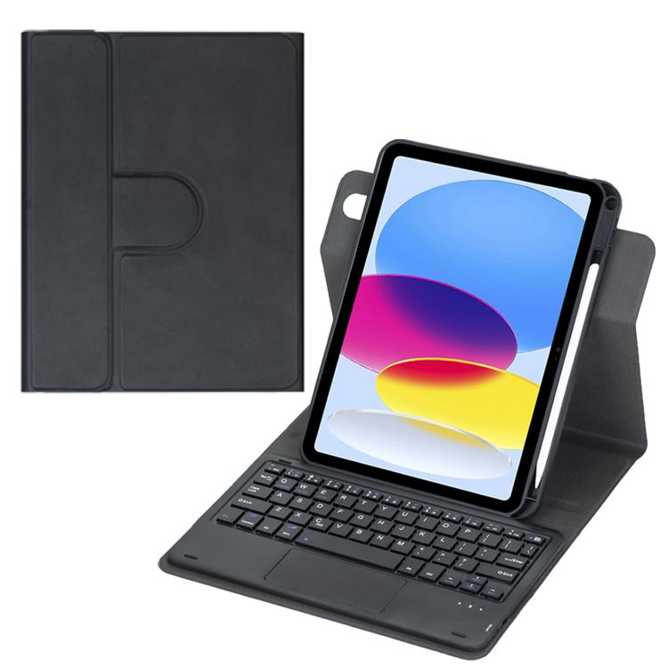 360度回転Bluetoothキーボードレザータブレットケース タッチパッド付き、iPad Pro 11 2025 / 2024用、iPad 2025 / 2022用、iPad Air 11 2025 / iPad Pro 11 2022用、iPad 10.2 2021 / 2019 / iPad Air 3用