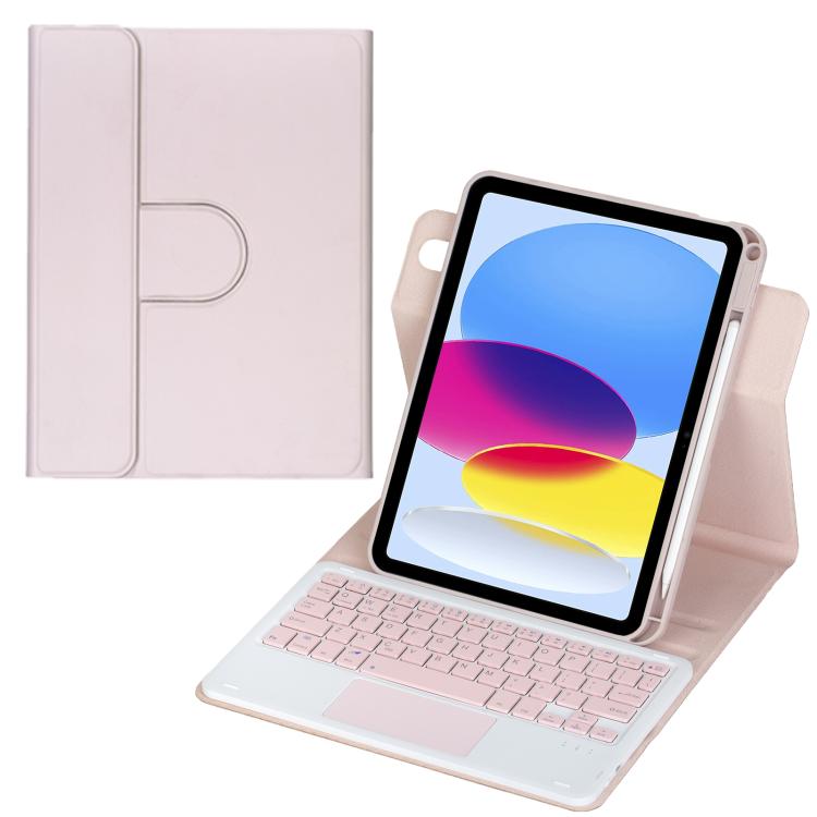 360度回転Bluetoothキーボードレザータブレットケース タッチパッド付き、iPad Pro 11 2025 / 2024用、iPad 2025 / 2022用、iPad Air 11 2025 / iPad Pro 11 2022用、iPad 10.2 2021 / 2019 / iPad Air 3用