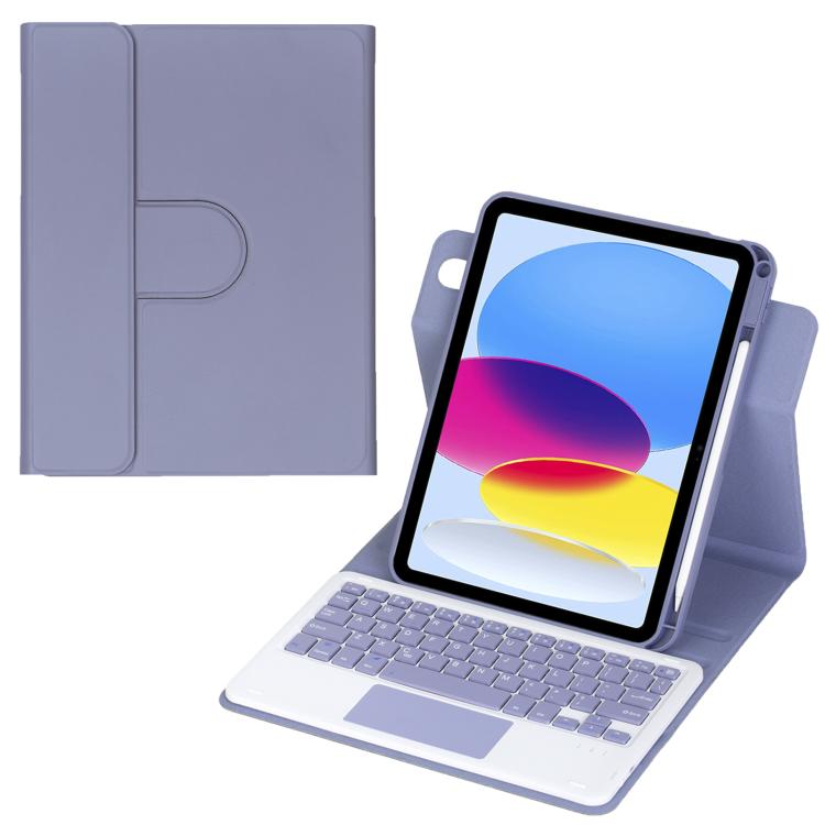 360度回転Bluetoothキーボードレザータブレットケース タッチパッド付き、iPad Pro 11 2025 / 2024用、iPad 2025 / 2022用、iPad Air 11 2025 / iPad Pro 11 2022用、iPad 10.2 2021 / 2019 / iPad Air 3用