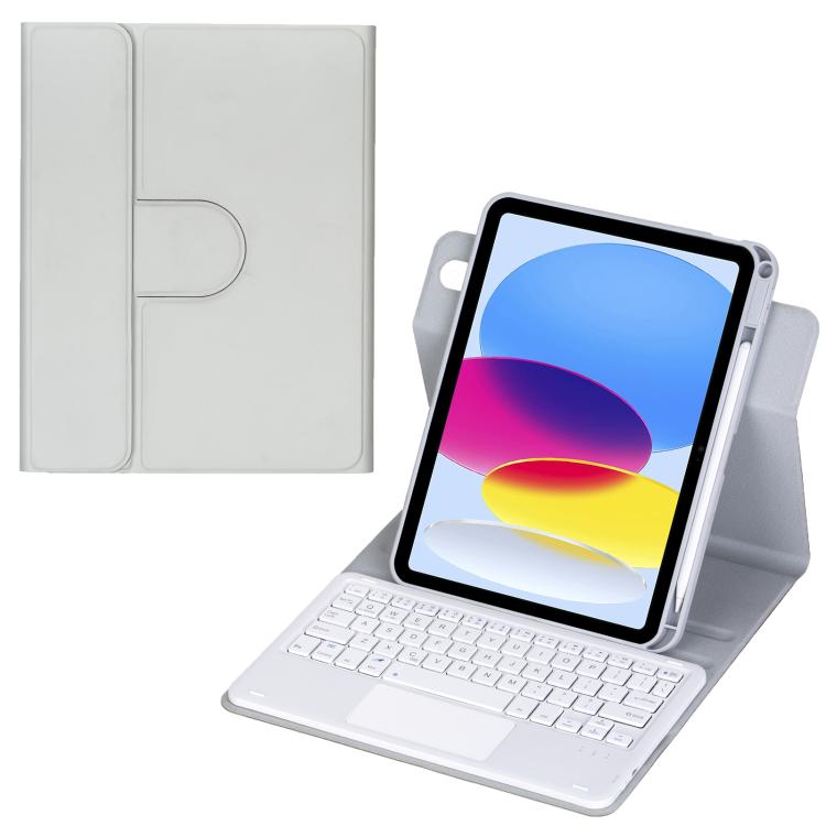 360度回転Bluetoothキーボードレザータブレットケース タッチパッド付き、iPad Pro 11 2025 / 2024用、iPad 2025 / 2022用、iPad Air 11 2025 / iPad Pro 11 2022用、iPad 10.2 2021 / 2019 / iPad Air 3用