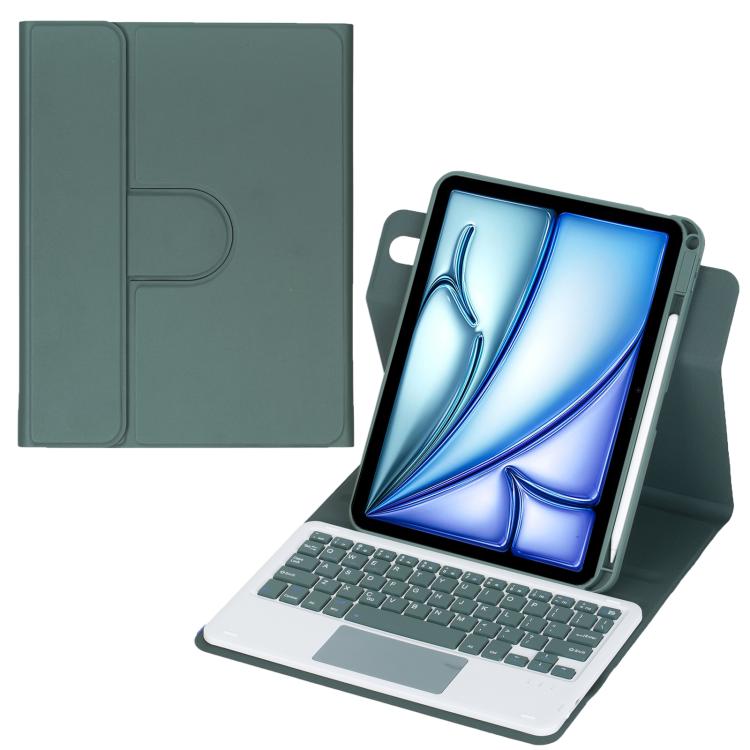 360度回転Bluetoothキーボードレザータブレットケース タッチパッド付き、iPad Pro 11 2025 / 2024用、iPad 2025 / 2022用、iPad Air 11 2025 / iPad Pro 11 2022用、iPad 10.2 2021 / 2019 / iPad Air 3用