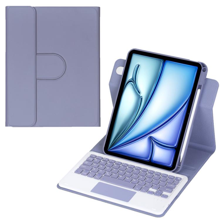 360度回転Bluetoothキーボードレザータブレットケース タッチパッド付き、iPad Pro 11 2025 / 2024用、iPad 2025 / 2022用、iPad Air 11 2025 / iPad Pro 11 2022用、iPad 10.2 2021 / 2019 / iPad Air 3用