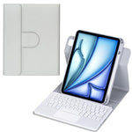 360度回転Bluetoothキーボードレザータブレットケース タッチパッド付き、iPad Pro 11 2025 / 2024用、iPad 2025 / 2022用、iPad Air 11 2025 / iPad Pro 11 2022用、iPad 10.2 2021 / 2019 / iPad Air 3用