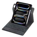 360度回転Bluetoothキーボードレザータブレットケース タッチパッド付き、iPad Pro 11 2025 / 2024用、iPad 2025 / 2022用、iPad Air 11 2025 / iPad Pro 11 2022用、iPad 10.2 2021 / 2019 / iPad Air 3用