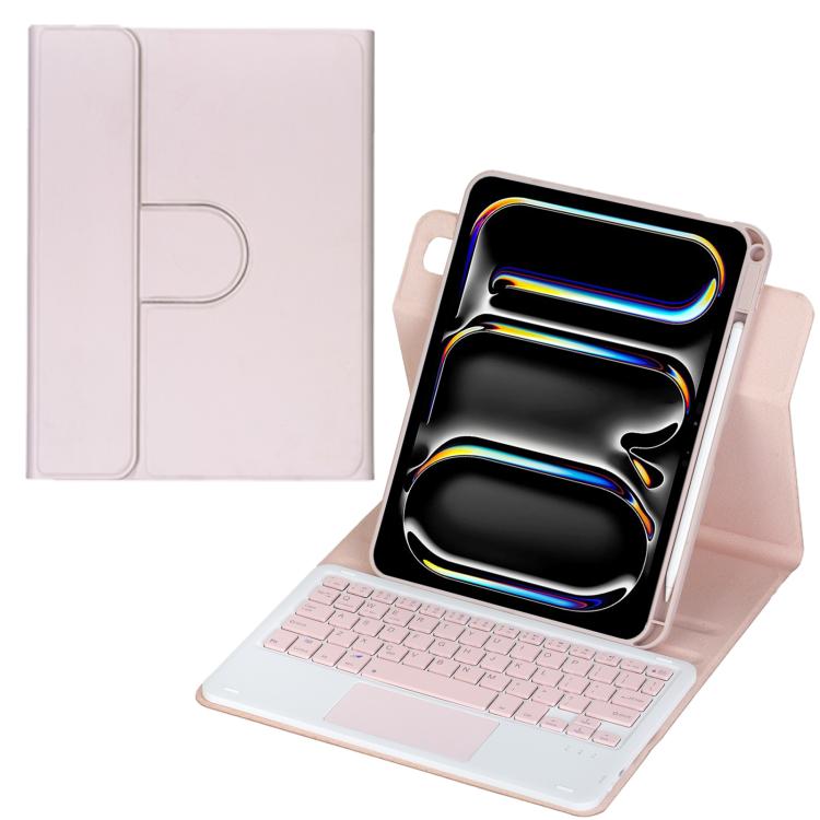 360度回転Bluetoothキーボードレザータブレットケース タッチパッド付き、iPad Pro 11 2025 / 2024用、iPad 2025 / 2022用、iPad Air 11 2025 / iPad Pro 11 2022用、iPad 10.2 2021 / 2019 / iPad Air 3用