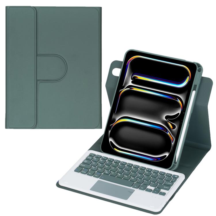 360度回転Bluetoothキーボードレザータブレットケース タッチパッド付き、iPad Pro 11 2025 / 2024用、iPad 2025 / 2022用、iPad Air 11 2025 / iPad Pro 11 2022用、iPad 10.2 2021 / 2019 / iPad Air 3用