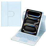 360度回転Bluetoothキーボードレザータブレットケース タッチパッド付き、iPad Pro 11 2025 / 2024用、iPad 2025 / 2022用、iPad Air 11 2025 / iPad Pro 11 2022用、iPad 10.2 2021 / 2019 / iPad Air 3用