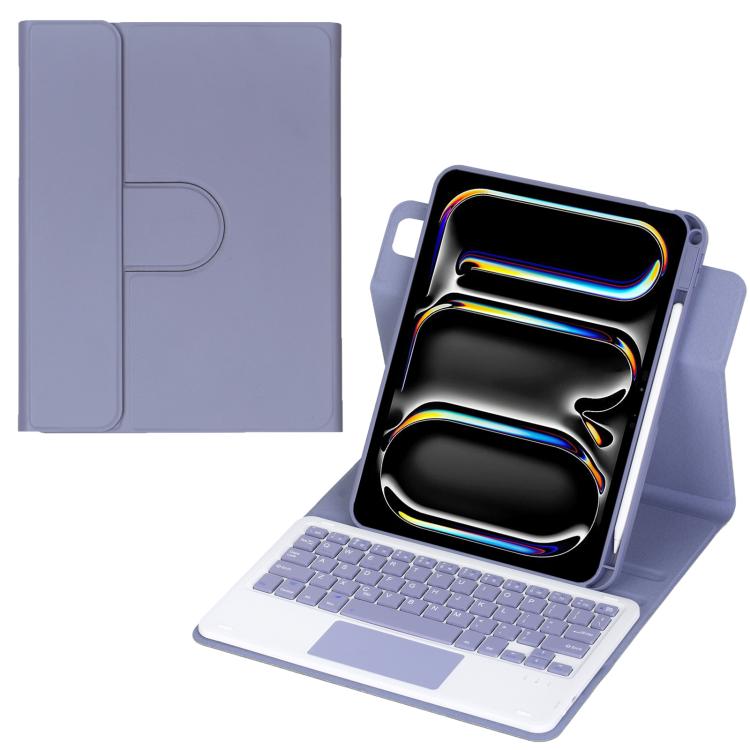 360度回転Bluetoothキーボードレザータブレットケース タッチパッド付き、iPad Pro 11 2025 / 2024用、iPad 2025 / 2022用、iPad Air 11 2025 / iPad Pro 11 2022用、iPad 10.2 2021 / 2019 / iPad Air 3用