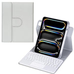 360度回転Bluetoothキーボードレザータブレットケース タッチパッド付き、iPad Pro 11 2025 / 2024用、iPad 2025 / 2022用、iPad Air 11 2025 / iPad Pro 11 2022用、iPad 10.2 2021 / 2019 / iPad Air 3用