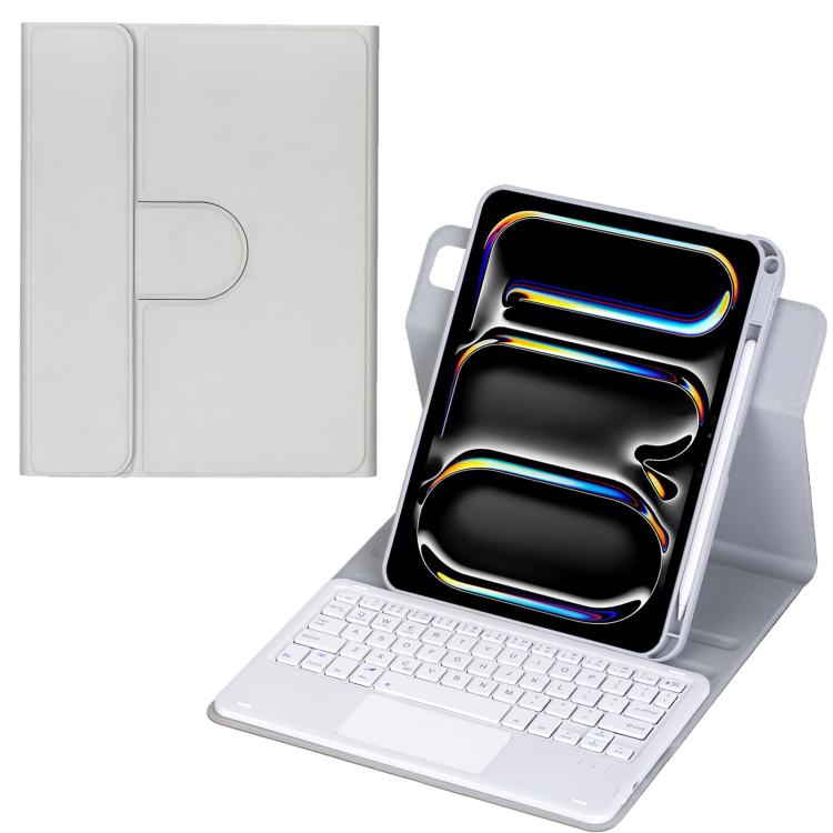 360度回転Bluetoothキーボードレザータブレットケース タッチパッド付き、iPad Pro 11 2025 / 2024用、iPad 2025 / 2022用、iPad Air 11 2025 / iPad Pro 11 2022用、iPad 10.2 2021 / 2019 / iPad Air 3用