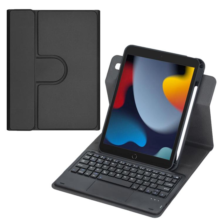 360度回転Bluetoothキーボードレザータブレットケース タッチパッド付き、iPad Pro 11 2025 / 2024用、iPad 2025 / 2022用、iPad Air 11 2025 / iPad Pro 11 2022用、iPad 10.2 2021 / 2019 / iPad Air 3用