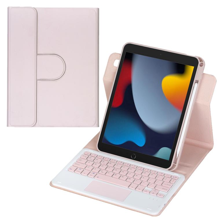 360度回転Bluetoothキーボードレザータブレットケース タッチパッド付き、iPad Pro 11 2025 / 2024用、iPad 2025 / 2022用、iPad Air 11 2025 / iPad Pro 11 2022用、iPad 10.2 2021 / 2019 / iPad Air 3用