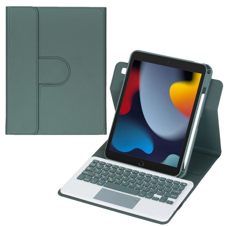 360度回転Bluetoothキーボードレザータブレットケース タッチパッド付き、iPad Pro 11 2025 / 2024用、iPad 2025 / 2022用、iPad Air 11 2025 / iPad Pro 11 2022用、iPad 10.2 2021 / 2019 / iPad Air 3用