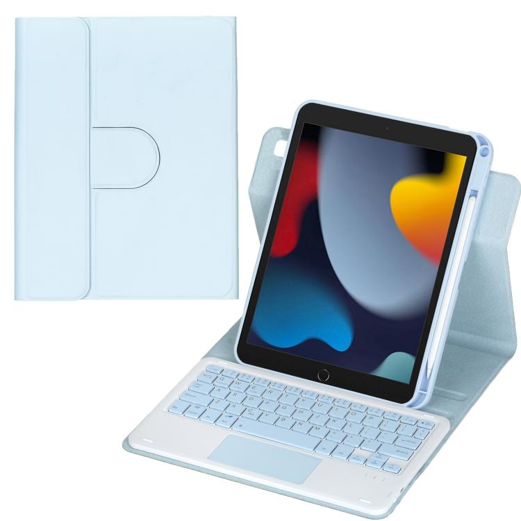 360度回転Bluetoothキーボードレザータブレットケース タッチパッド付き、iPad Pro 11 2025 / 2024用、iPad 2025 / 2022用、iPad Air 11 2025 / iPad Pro 11 2022用、iPad 10.2 2021 / 2019 / iPad Air 3用