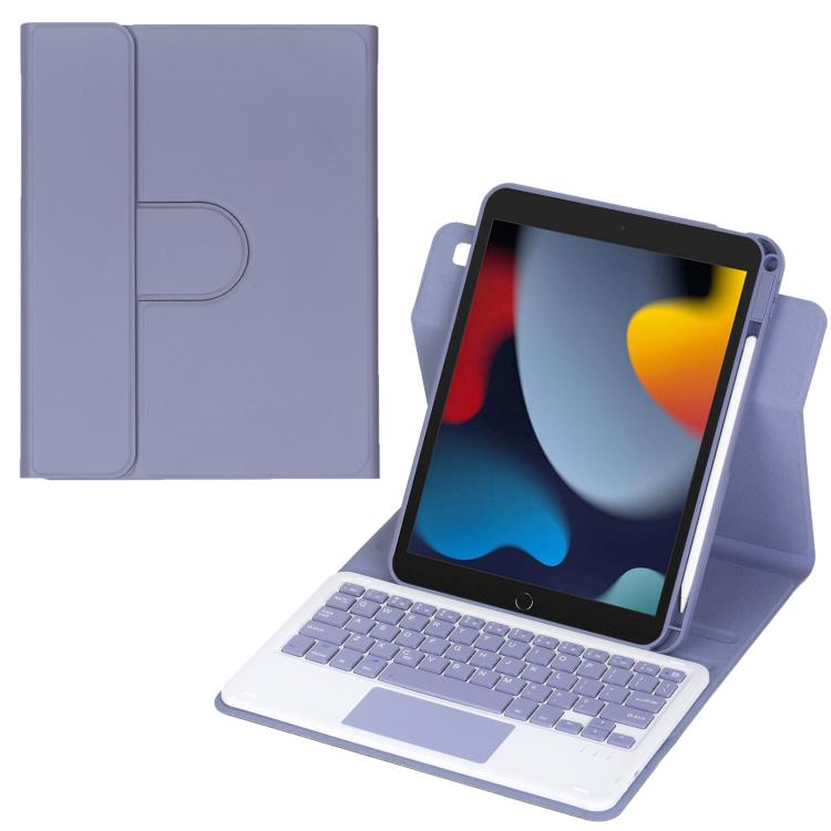 360度回転Bluetoothキーボードレザータブレットケース タッチパッド付き、iPad Pro 11 2025 / 2024用、iPad 2025 / 2022用、iPad Air 11 2025 / iPad Pro 11 2022用、iPad 10.2 2021 / 2019 / iPad Air 3用