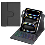 360度回転バックライト付きBluetoothキーボードレザータブレットケース、タッチパッド付き、iPad Pro 11 2025 / 2024対応、iPad 2025 / 2022対応、iPad Air 11 2025 / iPad Pro 11 2022対応、iPad 10.2 2021 / 2019 / iPad Air 3対応