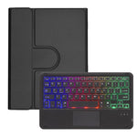 360度回転バックライト付きBluetoothキーボードレザータブレットケース、タッチパッド付き、iPad Pro 11 2025 / 2024対応、iPad 2025 / 2022対応、iPad Air 11 2025 / iPad Pro 11 2022対応、iPad 10.2 2021 / 2019 / iPad Air 3対応