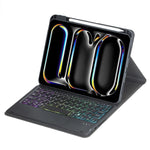 360度回転バックライト付きBluetoothキーボードレザータブレットケース、タッチパッド付き、iPad Pro 11 2025 / 2024対応、iPad 2025 / 2022対応、iPad Air 11 2025 / iPad Pro 11 2022対応、iPad 10.2 2021 / 2019 / iPad Air 3対応