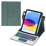 360度回転バックライト付きBluetoothキーボードレザータブレットケース、タッチパッド付き、iPad Pro 11 2025 / 2024対応、iPad 2025 / 2022対応、iPad Air 11 2025 / iPad Pro 11 2022対応、iPad 10.2 2021 / 2019 / iPad Air 3対応