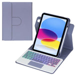 360度回転バックライト付きBluetoothキーボードレザータブレットケース、タッチパッド付き、iPad Pro 11 2025 / 2024対応、iPad 2025 / 2022対応、iPad Air 11 2025 / iPad Pro 11 2022対応、iPad 10.2 2021 / 2019 / iPad Air 3対応